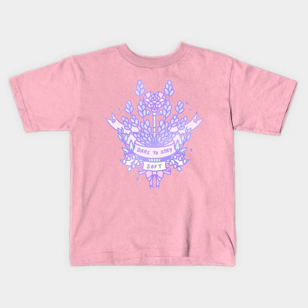 Dare to be Soft - Soft Witch Series Kids T-Shirt by Cosmic Queers